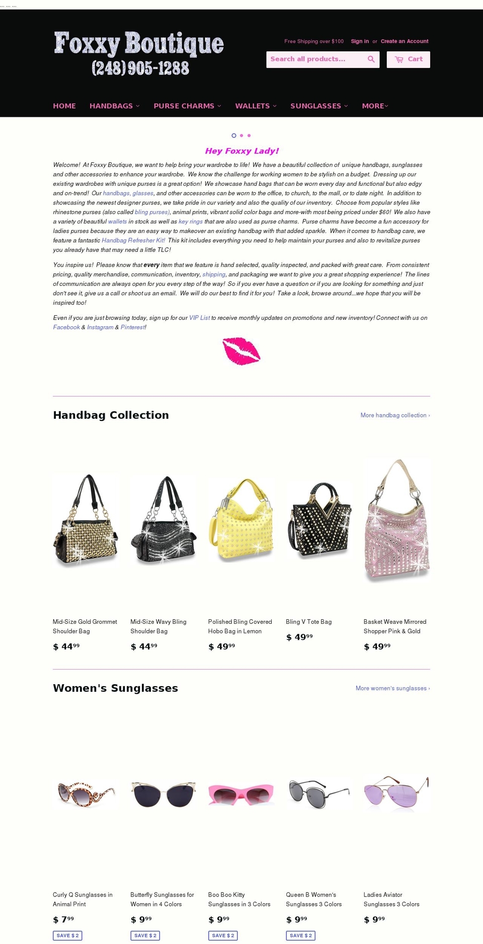 Theme -- Shopify theme site example foxxyboutique.com