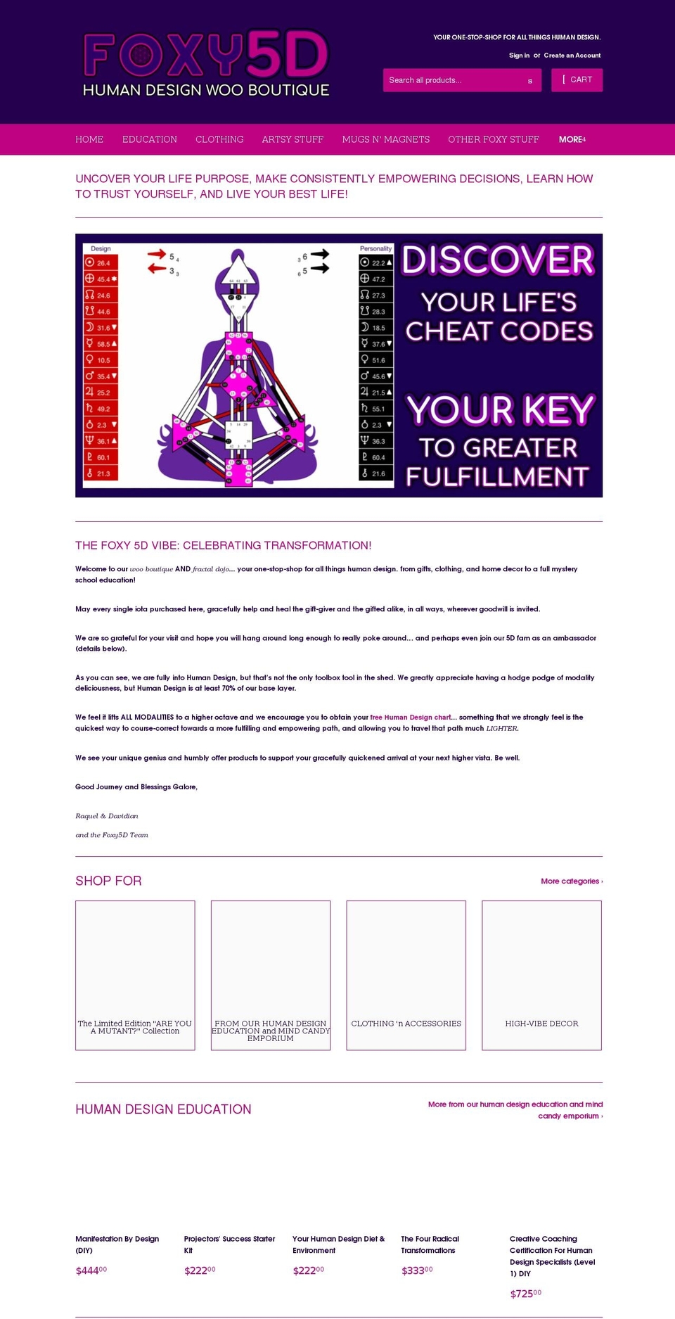 foxy5d.com shopify website screenshot