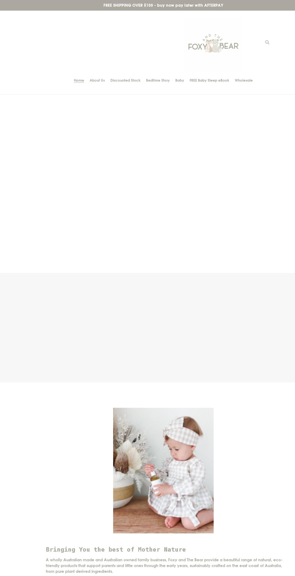 foxyandthebear.com.au shopify website screenshot