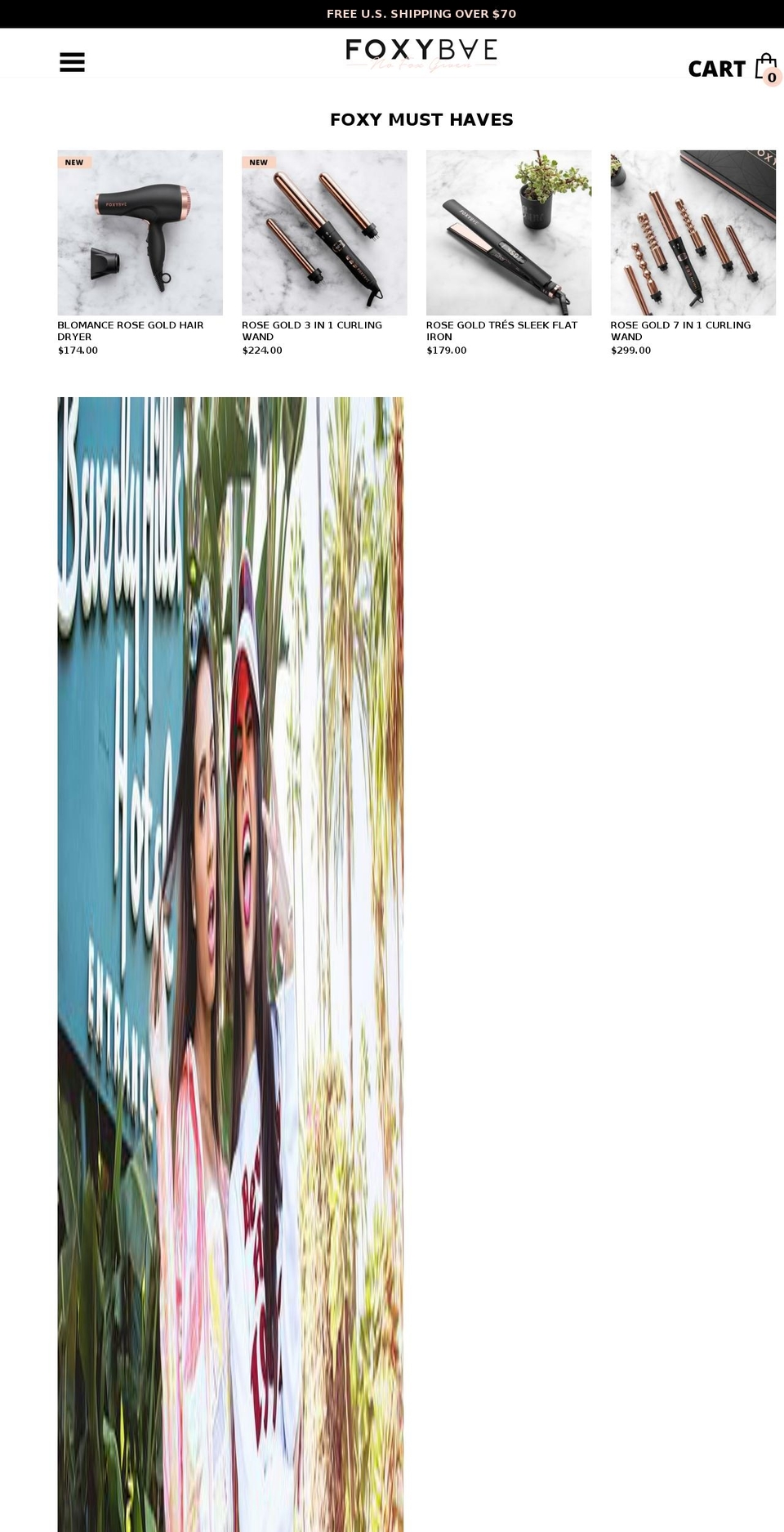 foxybae.com — Shopify storefront screenshot
