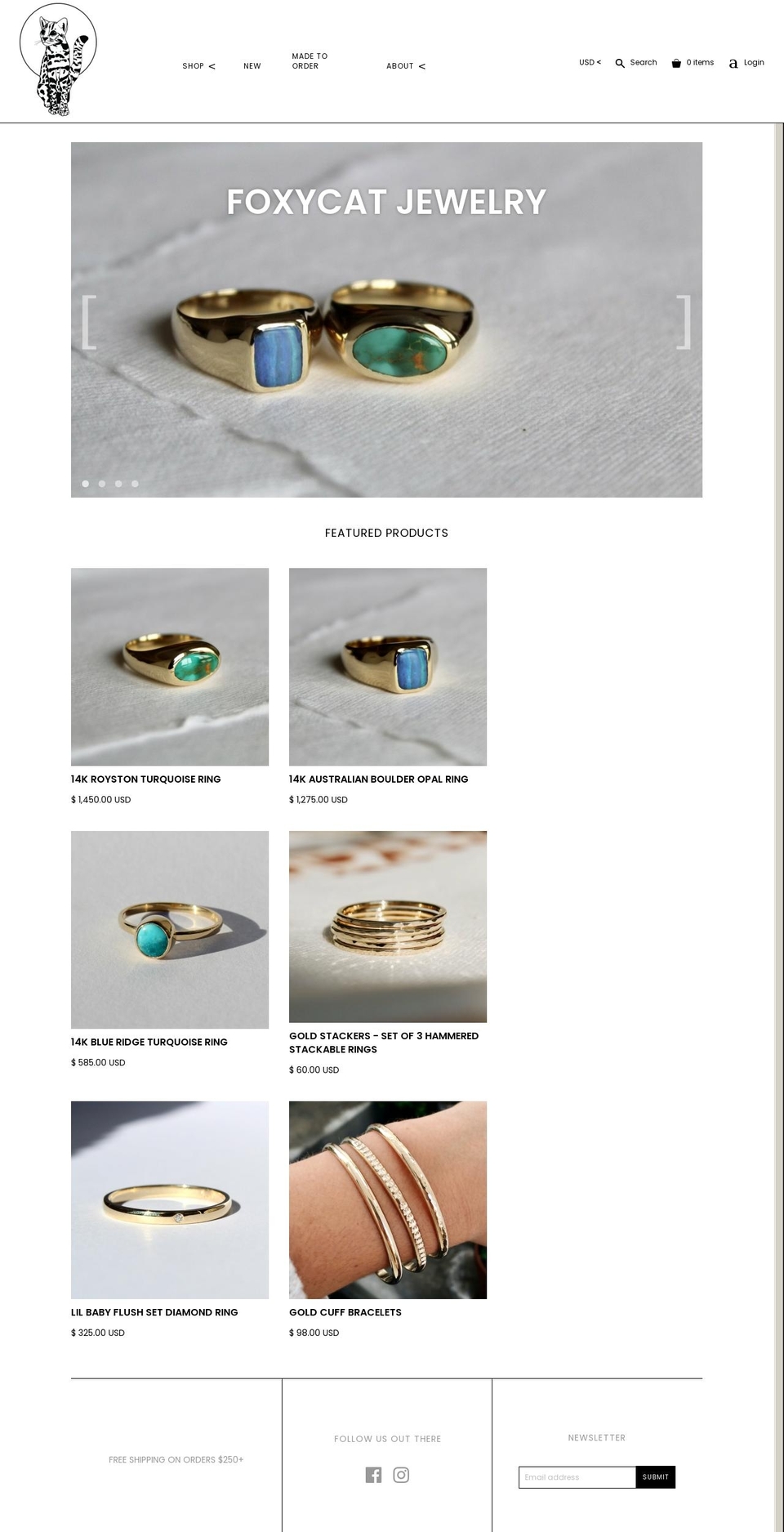 foxycat.myshopify.com shopify website screenshot