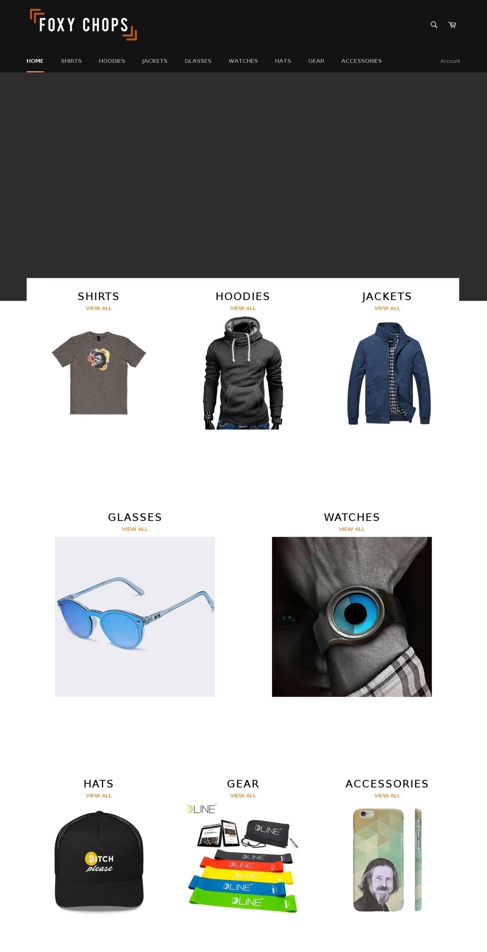 foxychops.com — Shopify storefront screenshot