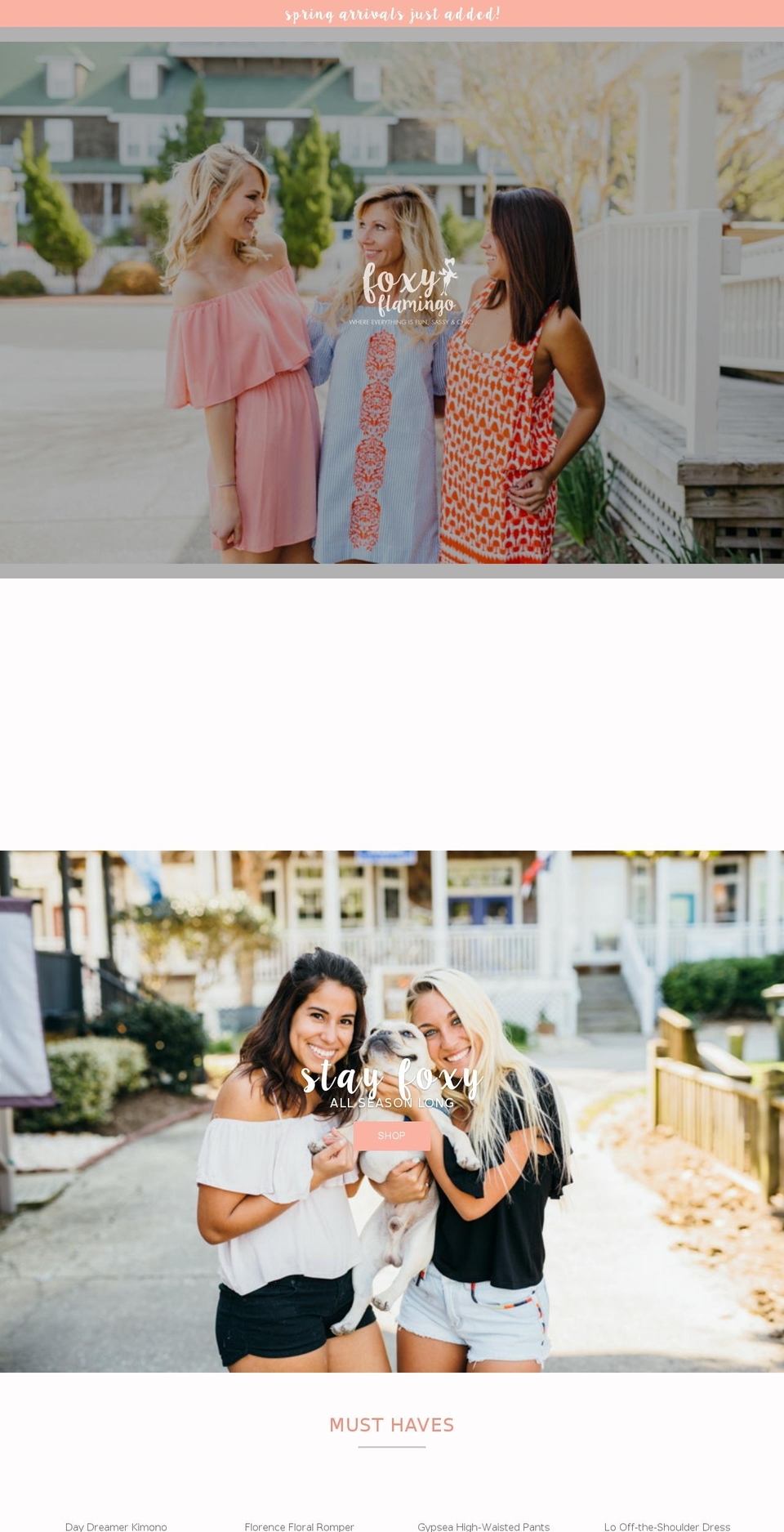 foxyflamingoboutique.com shopify website screenshot