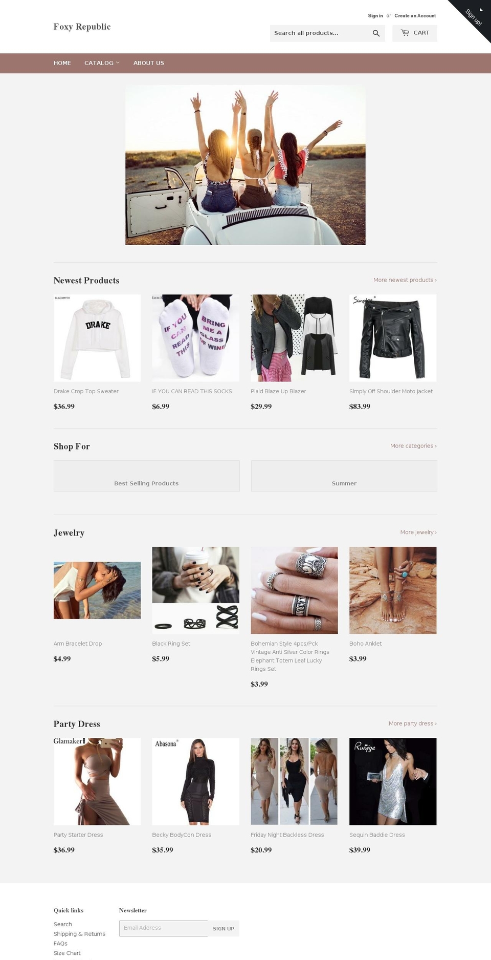 foxyrepublic.com shopify website screenshot