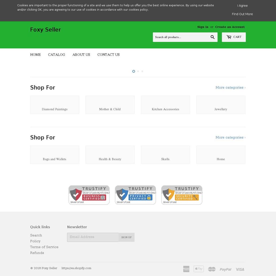 foxyseller.com — Shopify storefront screenshot