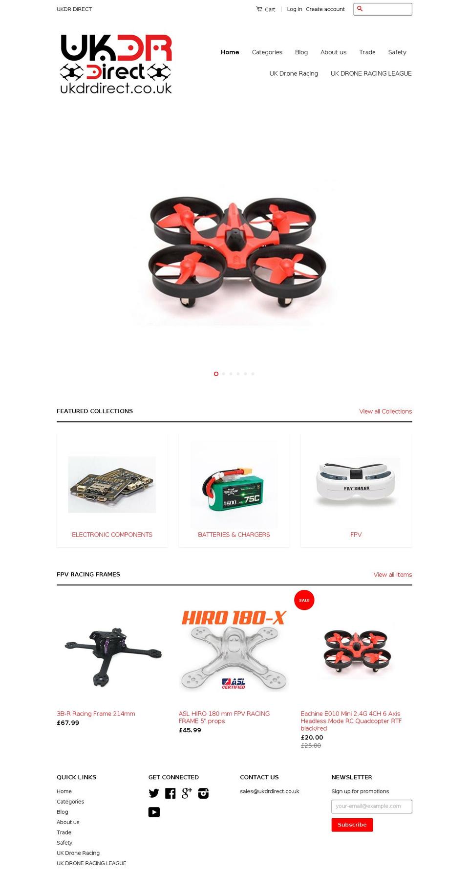 fpv250racing.com shopify website screenshot