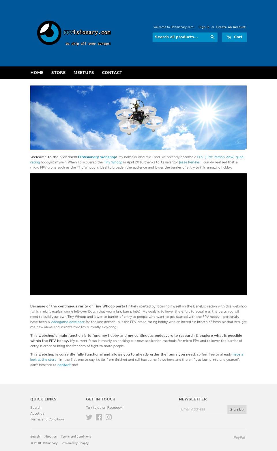 fpvisionary.com — Shopify storefront screenshot
