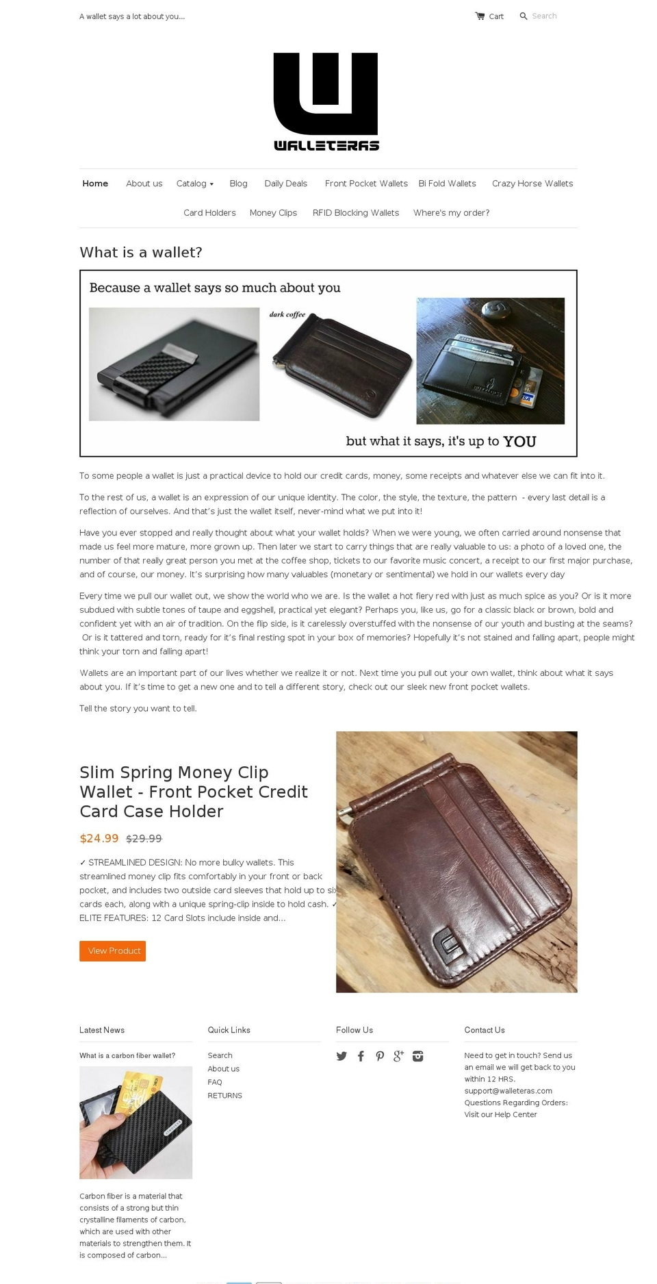 fpwallets.com shopify website screenshot