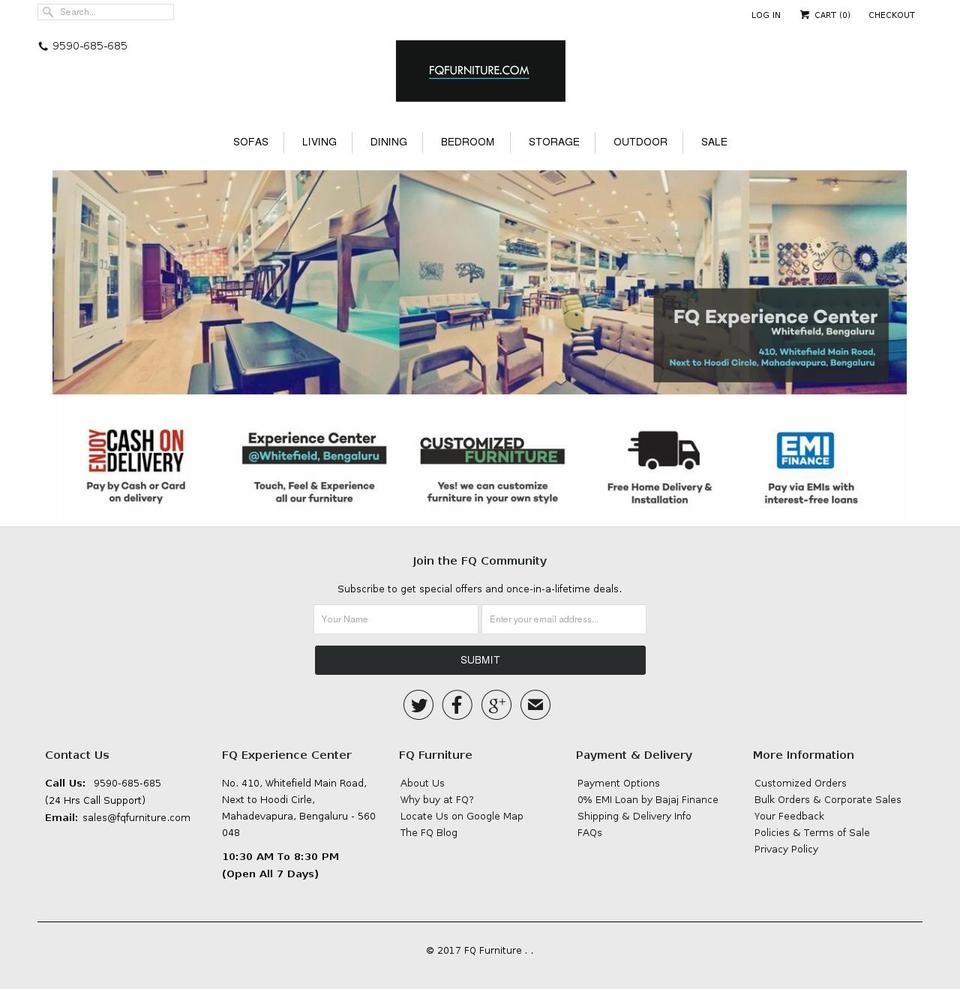 fqfurniture.com shopify website screenshot