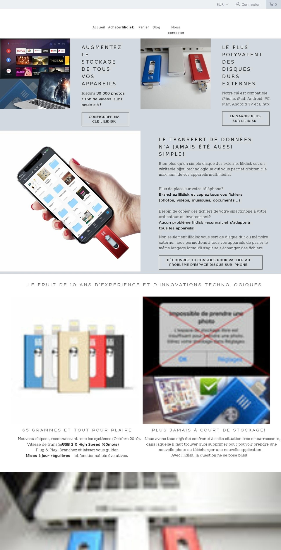 fr.lilidisk.com shopify website screenshot