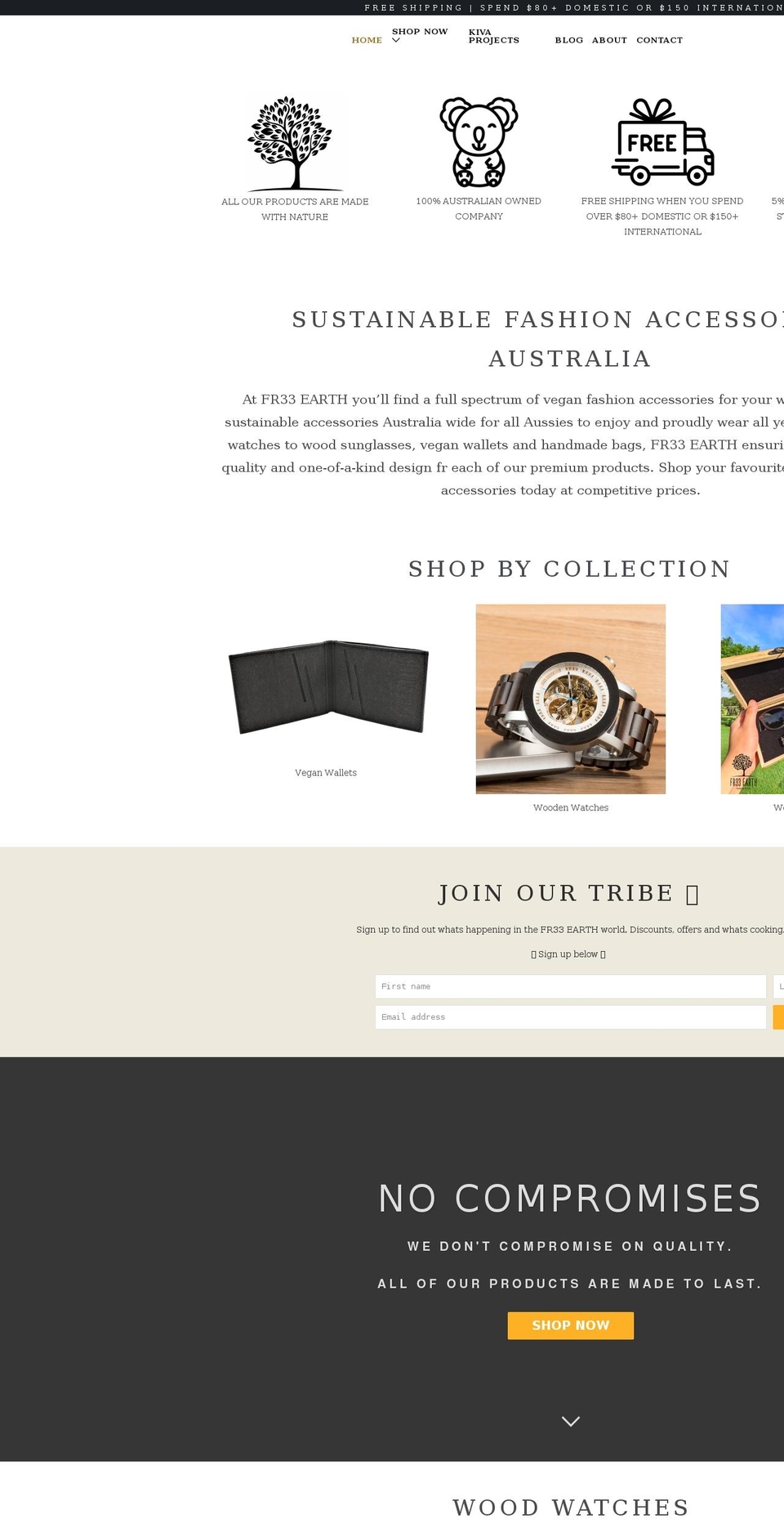 fr33earth.com shopify website screenshot