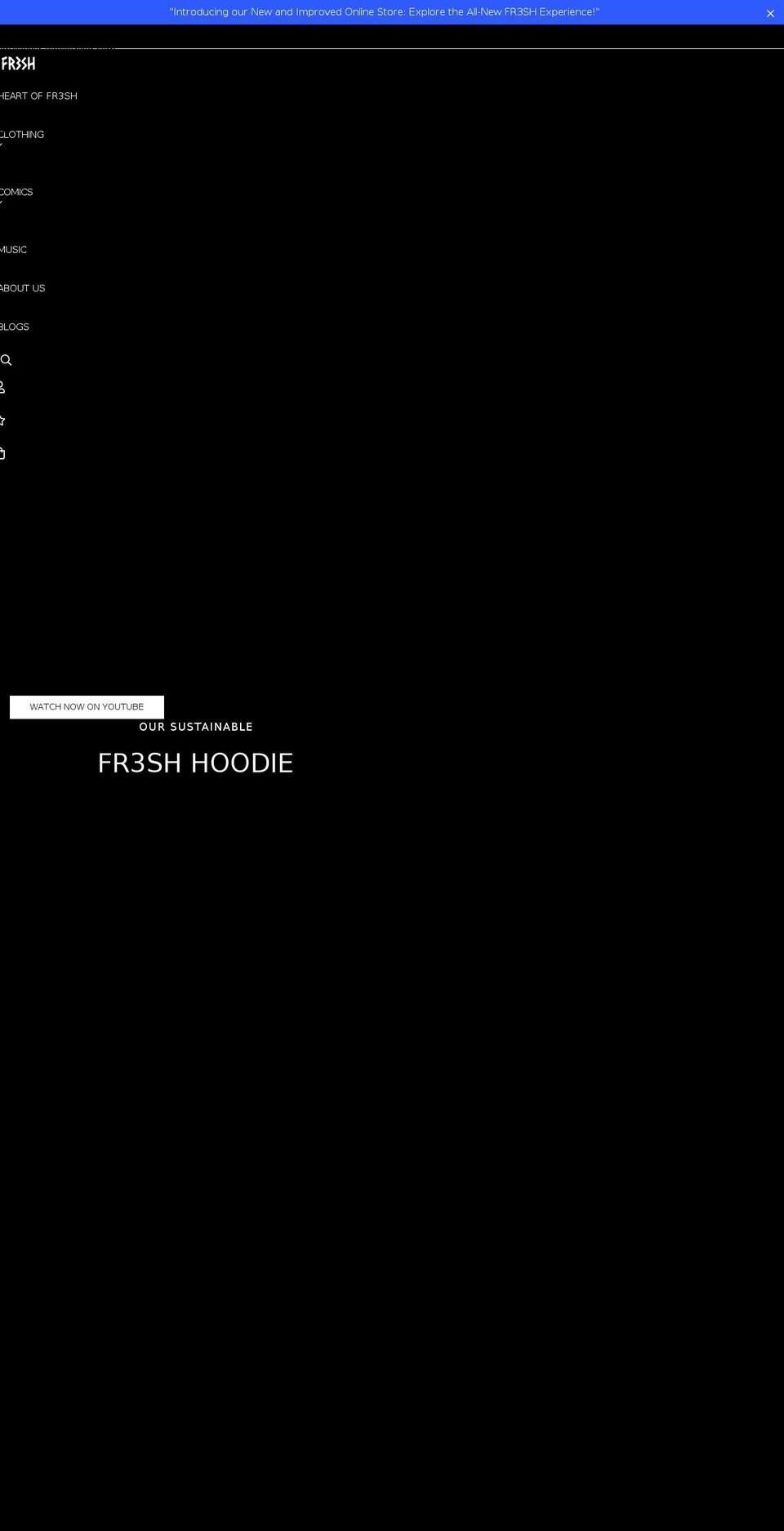 fr3shclothing.com shopify website screenshot