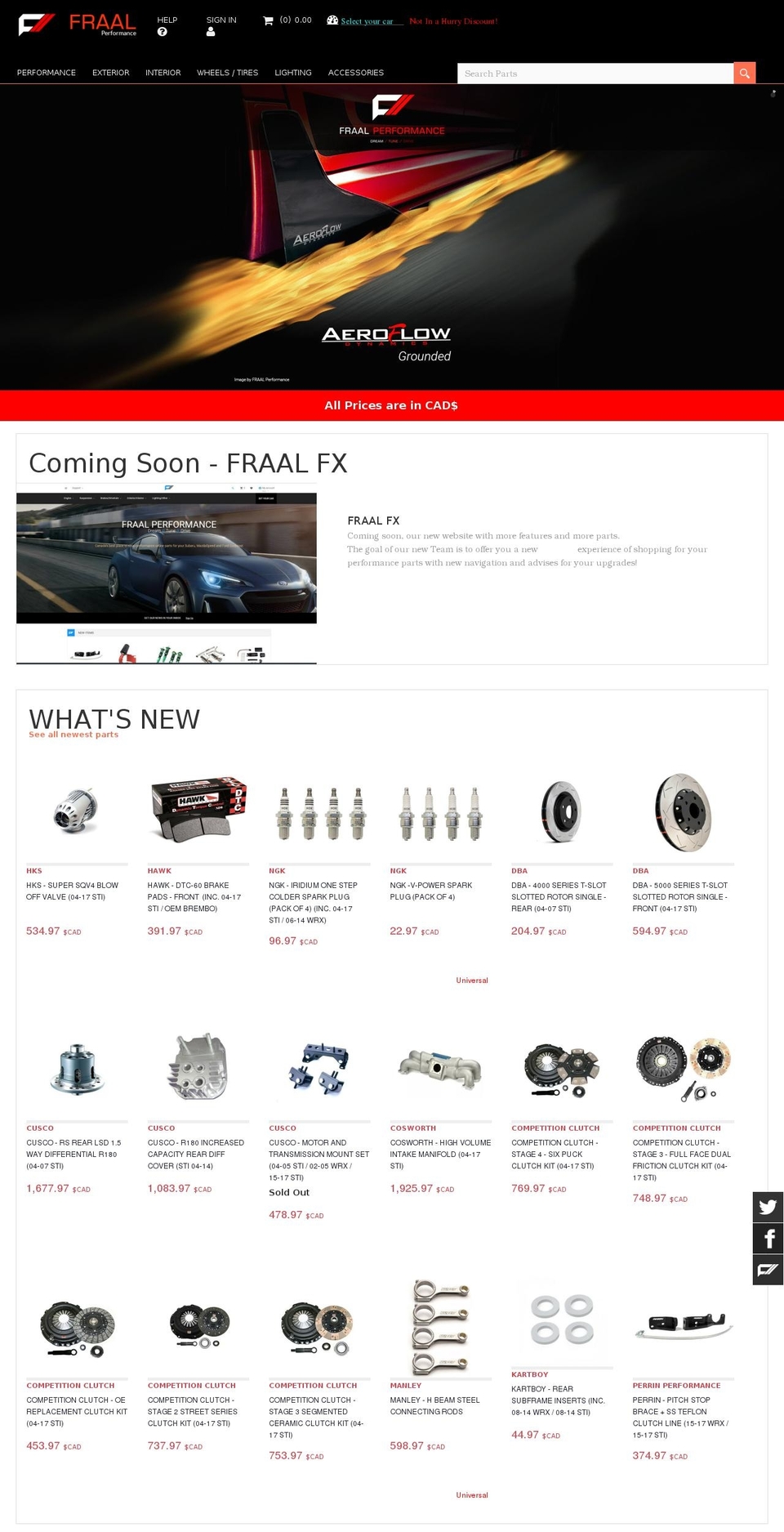 fraal.ca shopify website screenshot