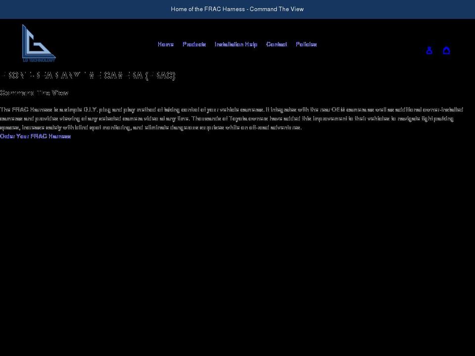fracharness.com shopify website screenshot