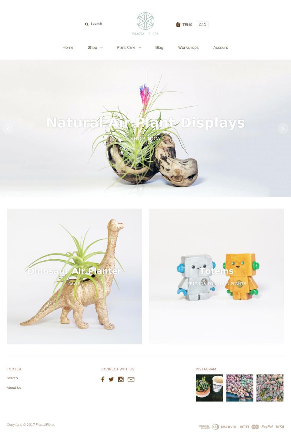 fractalflora.com shopify website screenshot