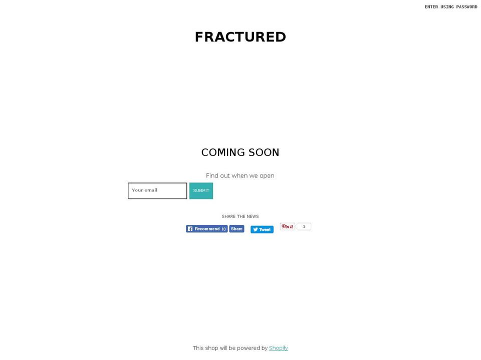 fracturedclothing.com shopify website screenshot