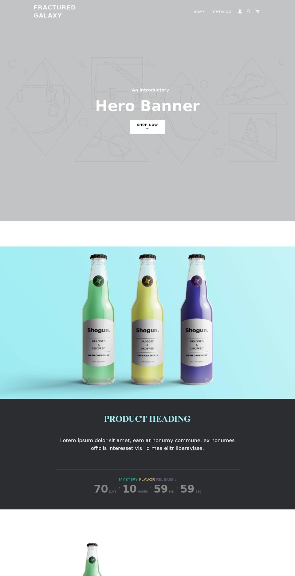 fracturedgalaxy.com — Shopify storefront screenshot