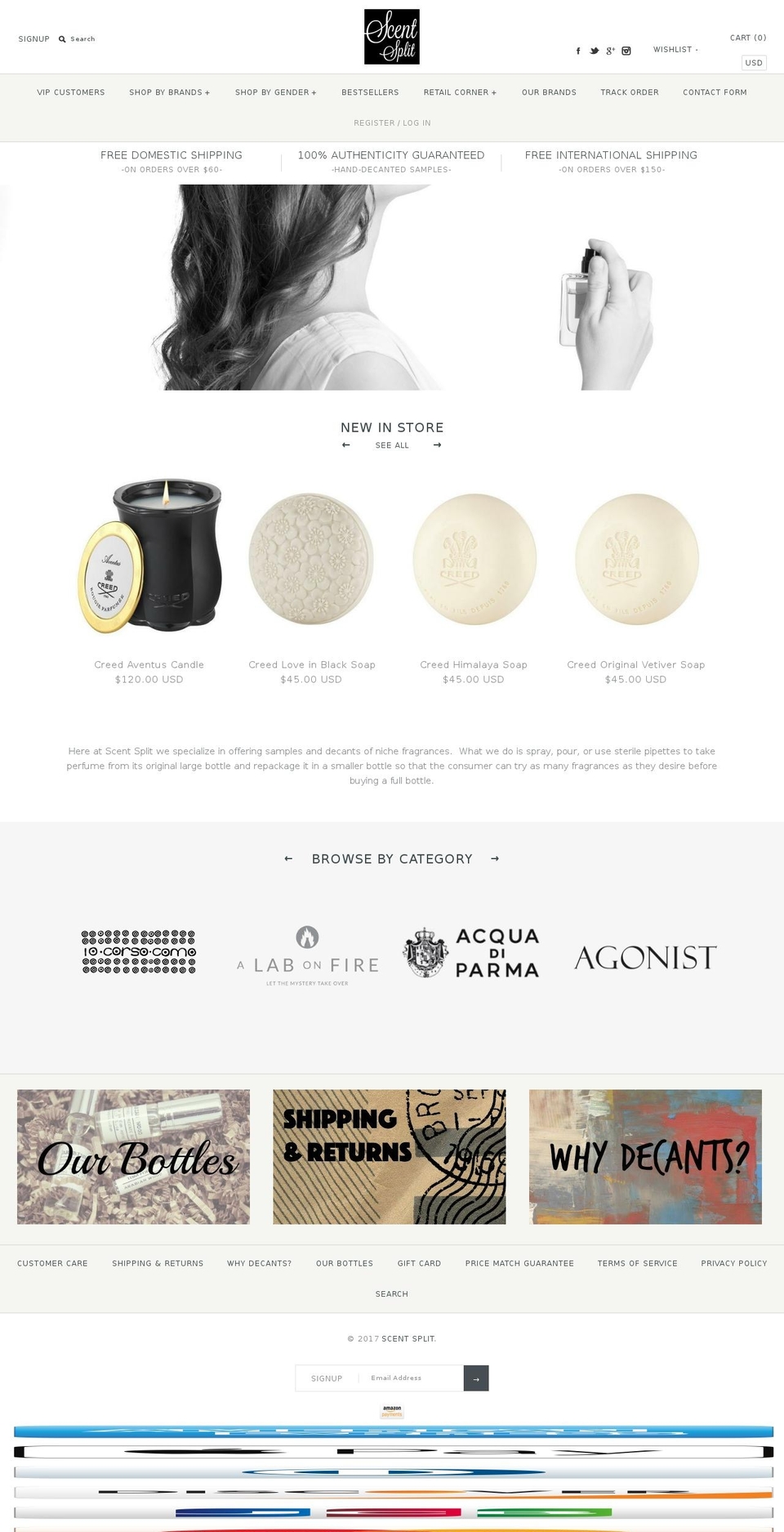 fragdecant.com shopify website screenshot