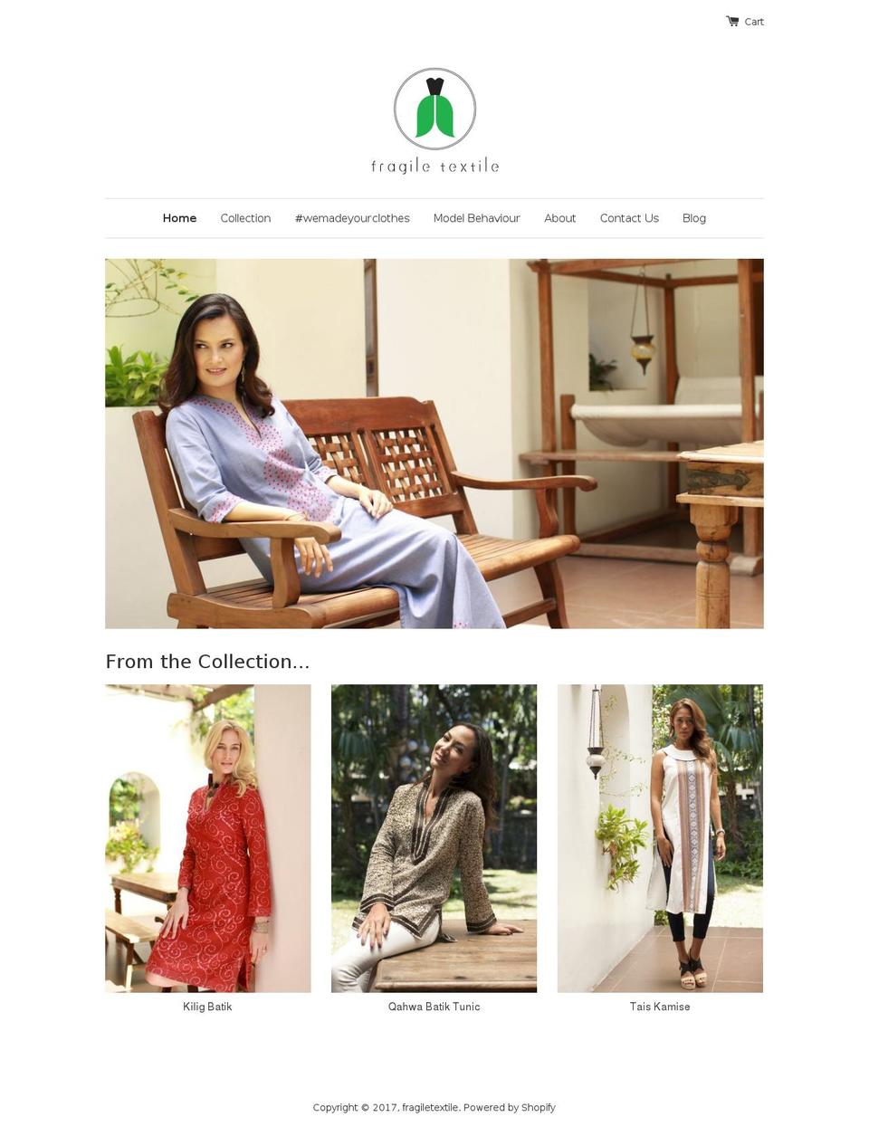 fragiletextile.com shopify website screenshot