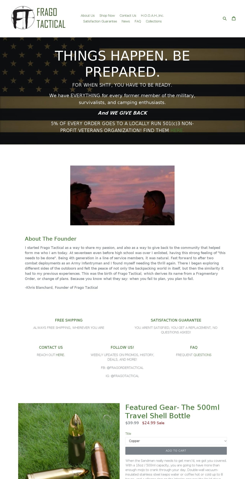fragotactical.com — Shopify storefront screenshot