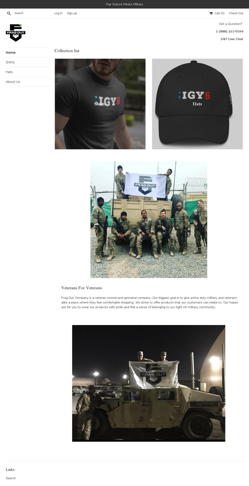 fragoutco.com — Shopify storefront screenshot