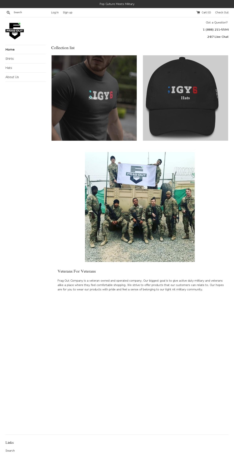 fragoutcompany.com — Shopify storefront screenshot