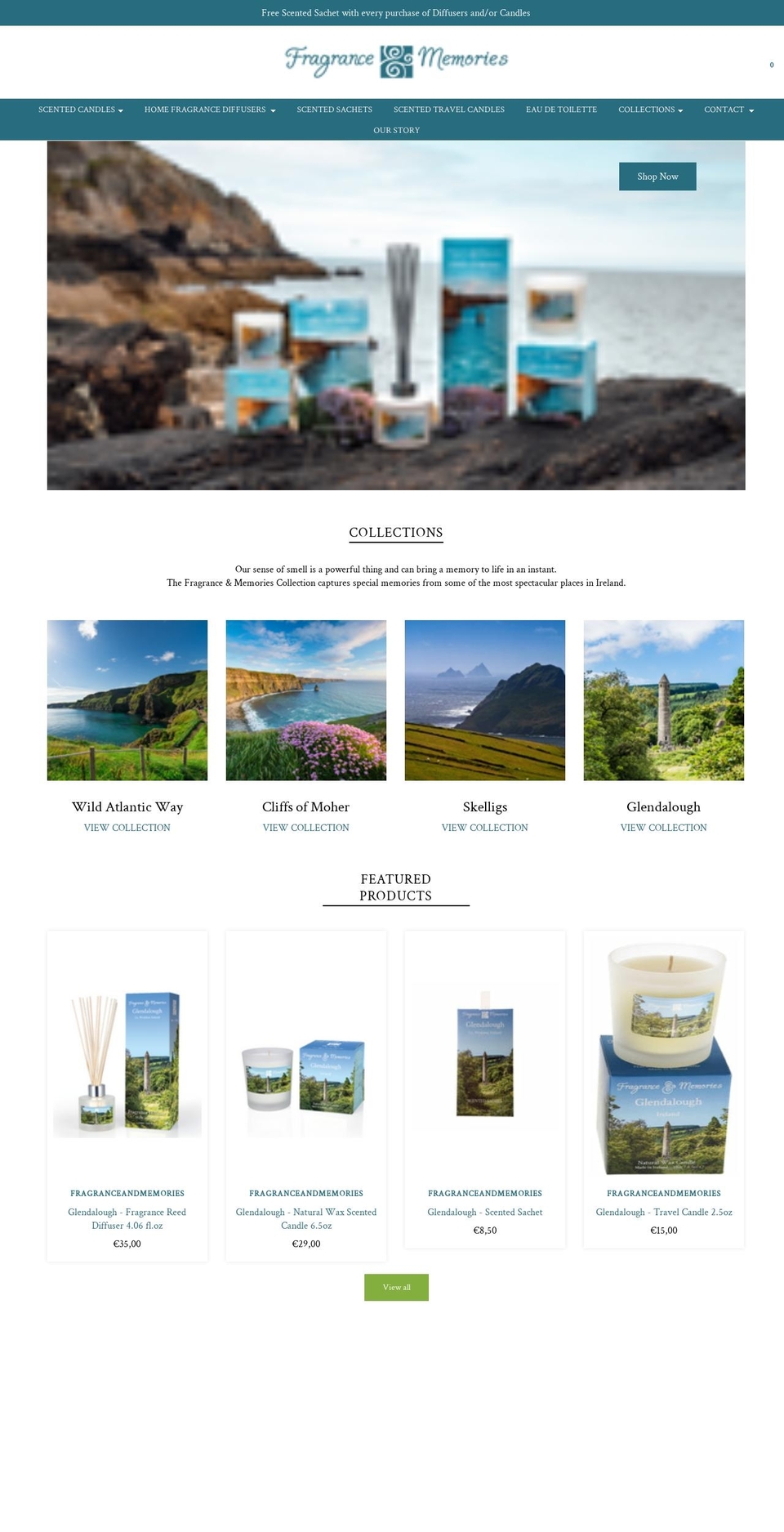 fragranceandmemories.com — Shopify storefront screenshot