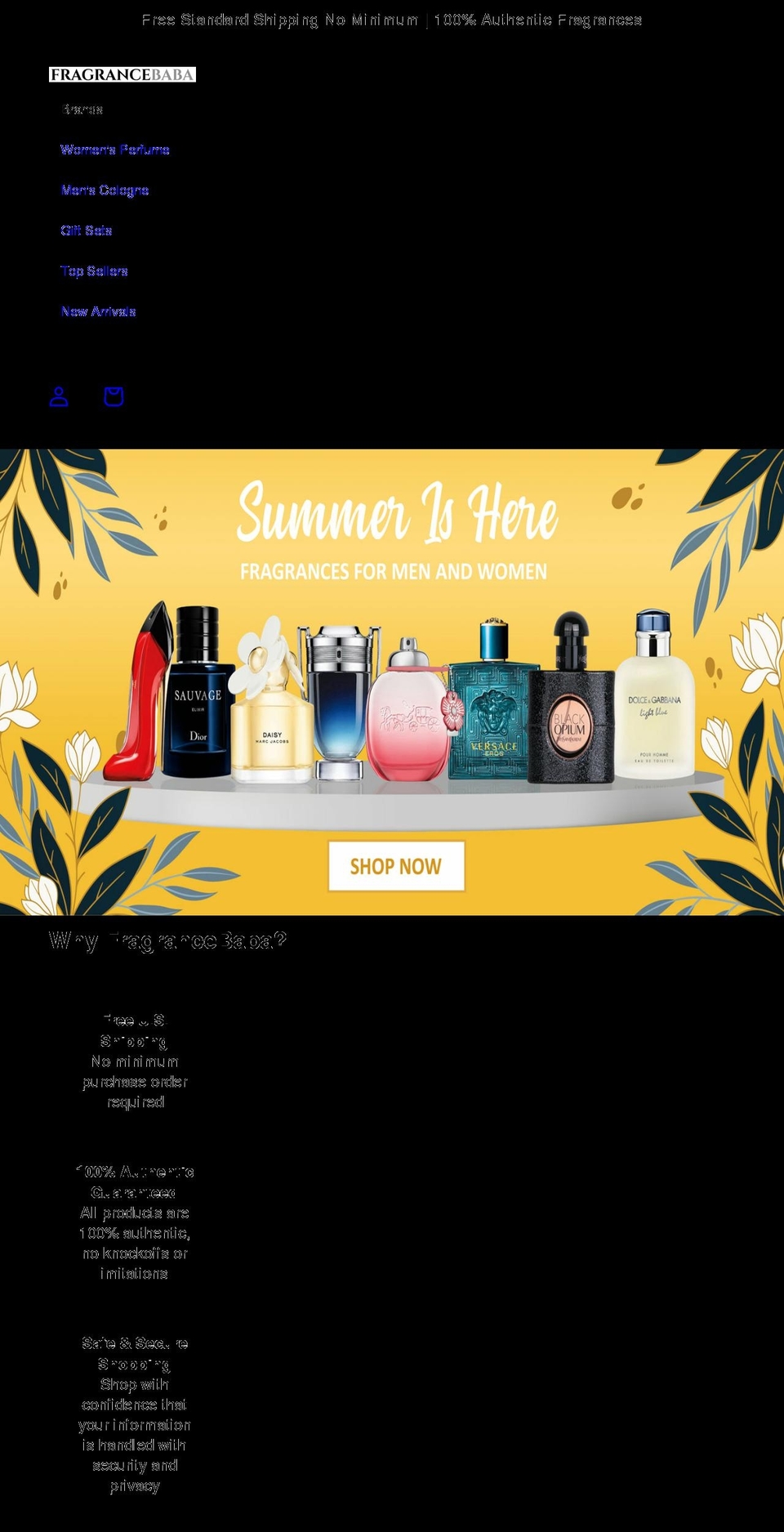 fragrancebaba.com shopify website screenshot
