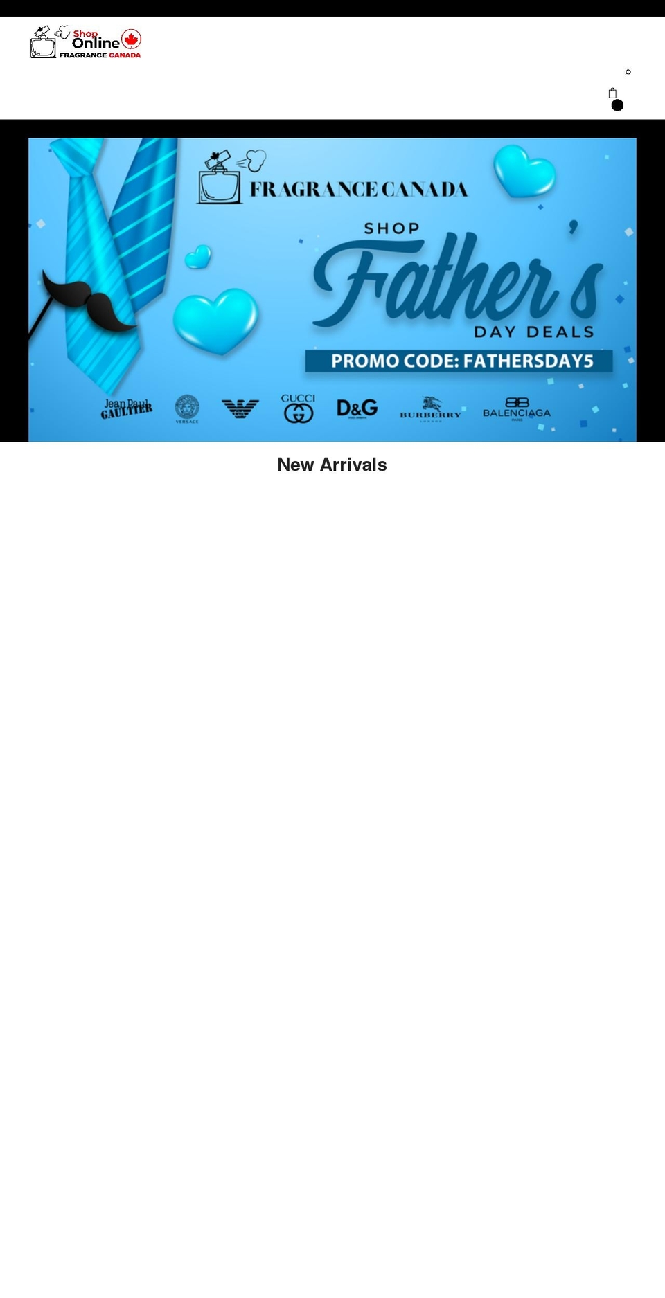 fragrancecanada.ca shopify website screenshot