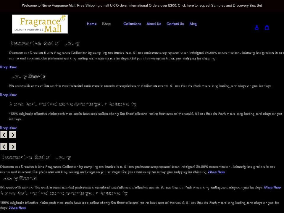 fragrancemall.co.uk shopify website screenshot