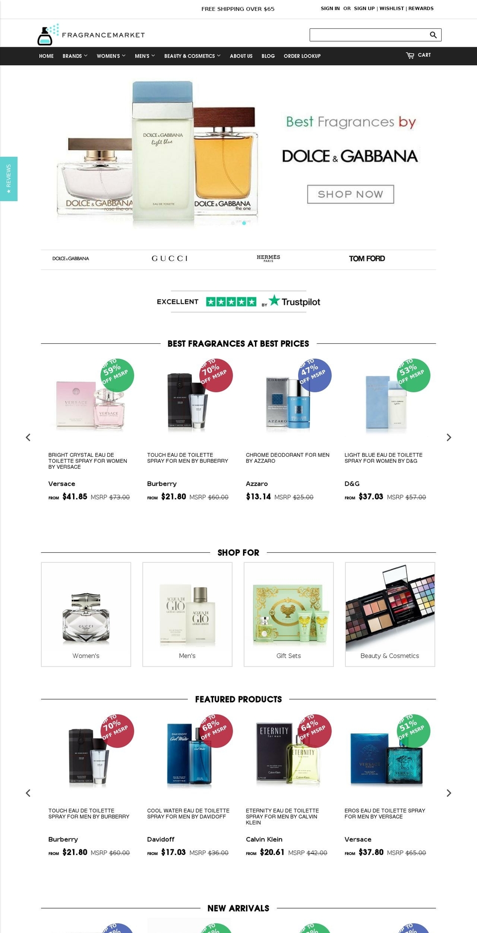 fragrancemarket.com — Shopify storefront screenshot