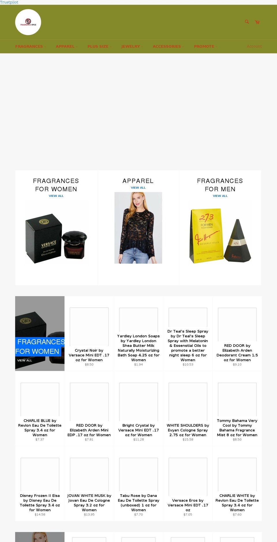 fragrancespice.com — Shopify storefront screenshot