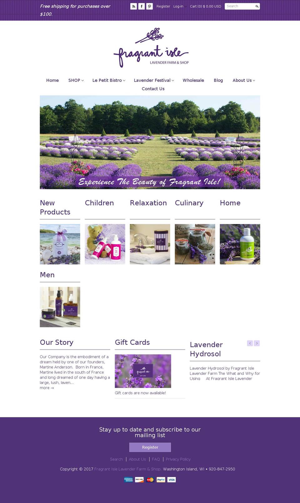 fragrantisle.com shopify website screenshot