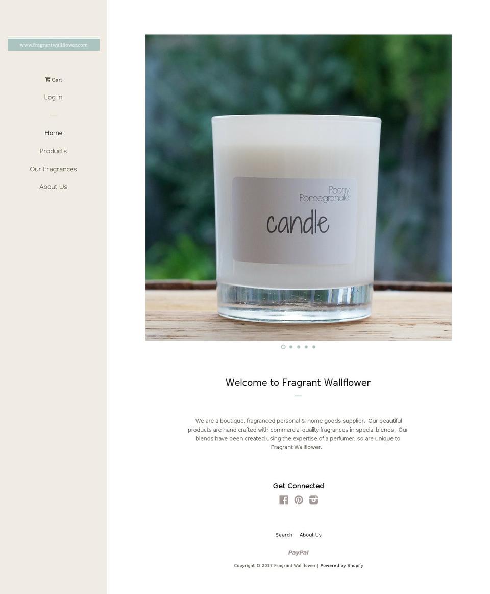 fragrantwallflower.com shopify website screenshot