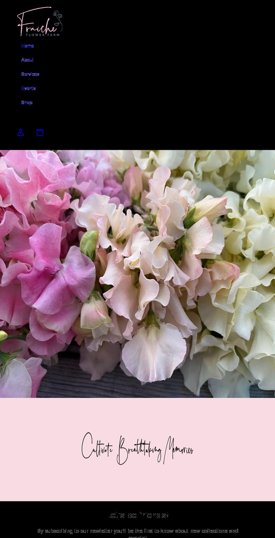 fraicheflowerfarm.com shopify website screenshot