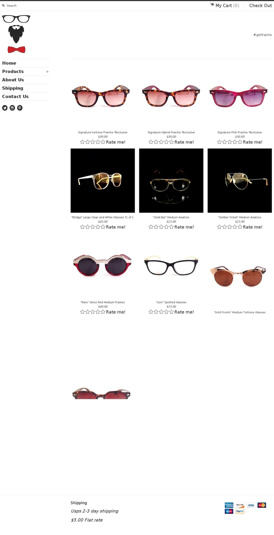 fraichespecs.com shopify website screenshot