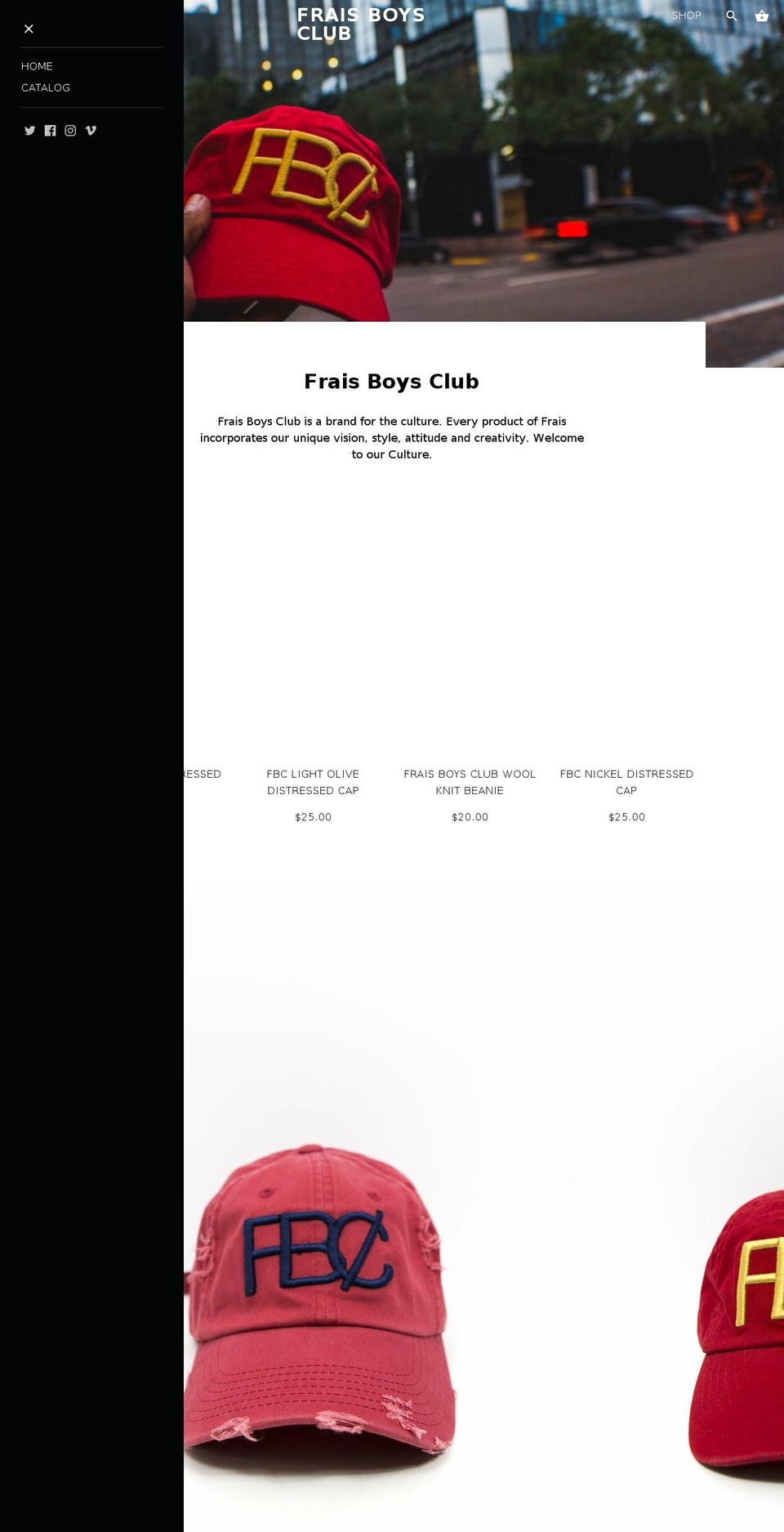 fraisboysclub.com — Shopify storefront screenshot