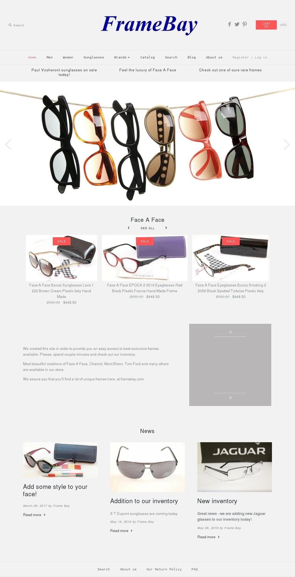 framebay.com shopify website screenshot