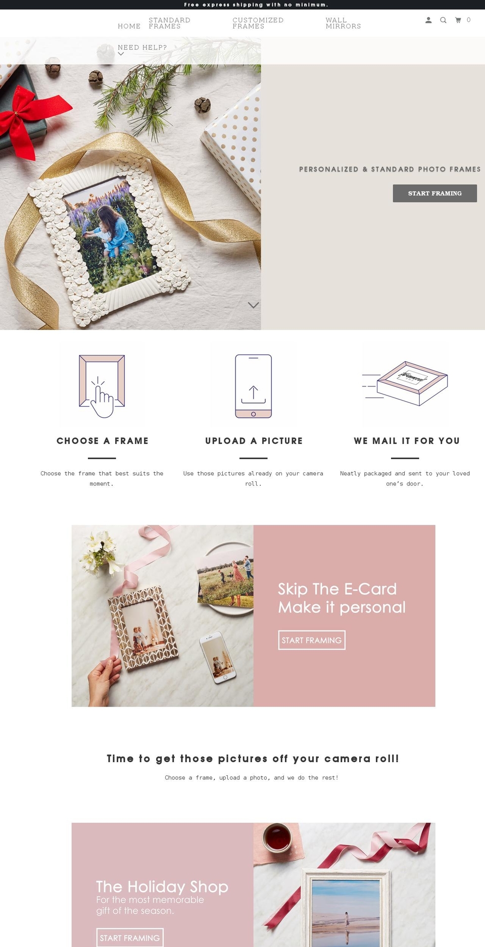 framed4me.com shopify website screenshot