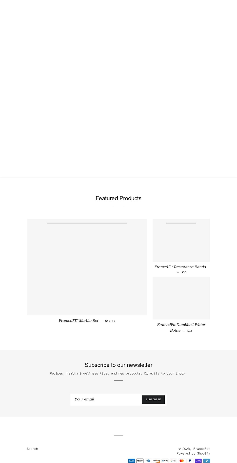 framedfit.com shopify website screenshot