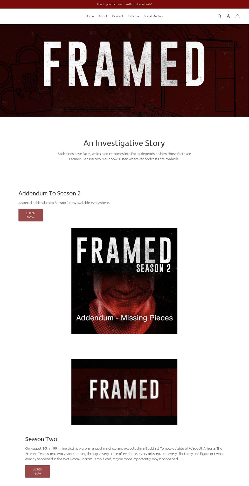 framedpod.com — Shopify storefront screenshot