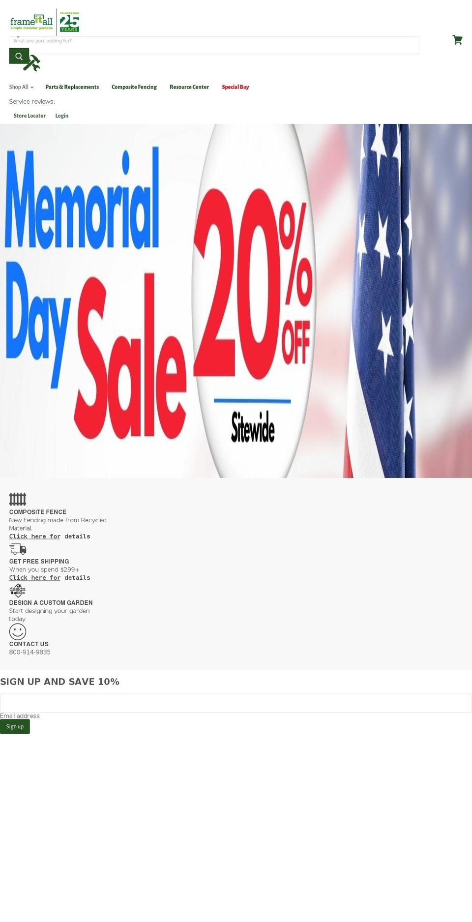 frameitall.com shopify website screenshot