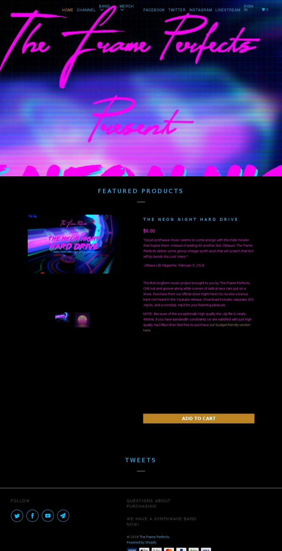frameperfects.com — Shopify storefront screenshot