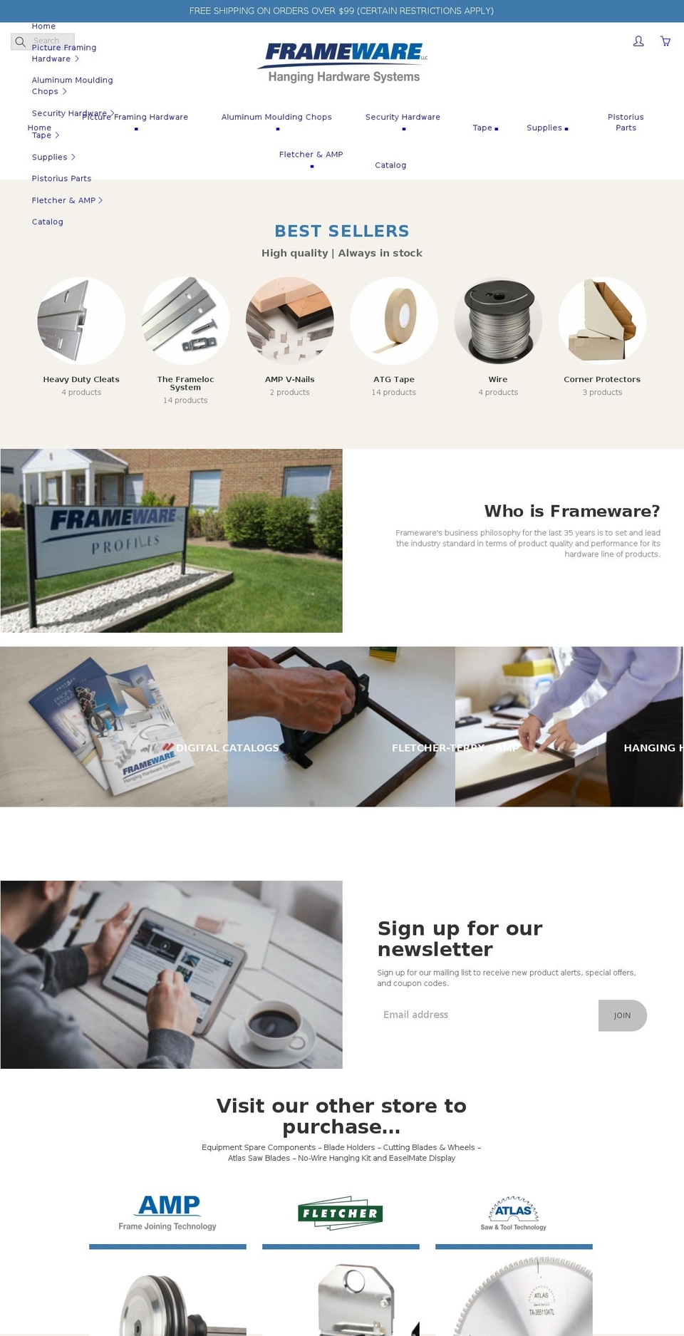 framewarellc.com shopify website screenshot
