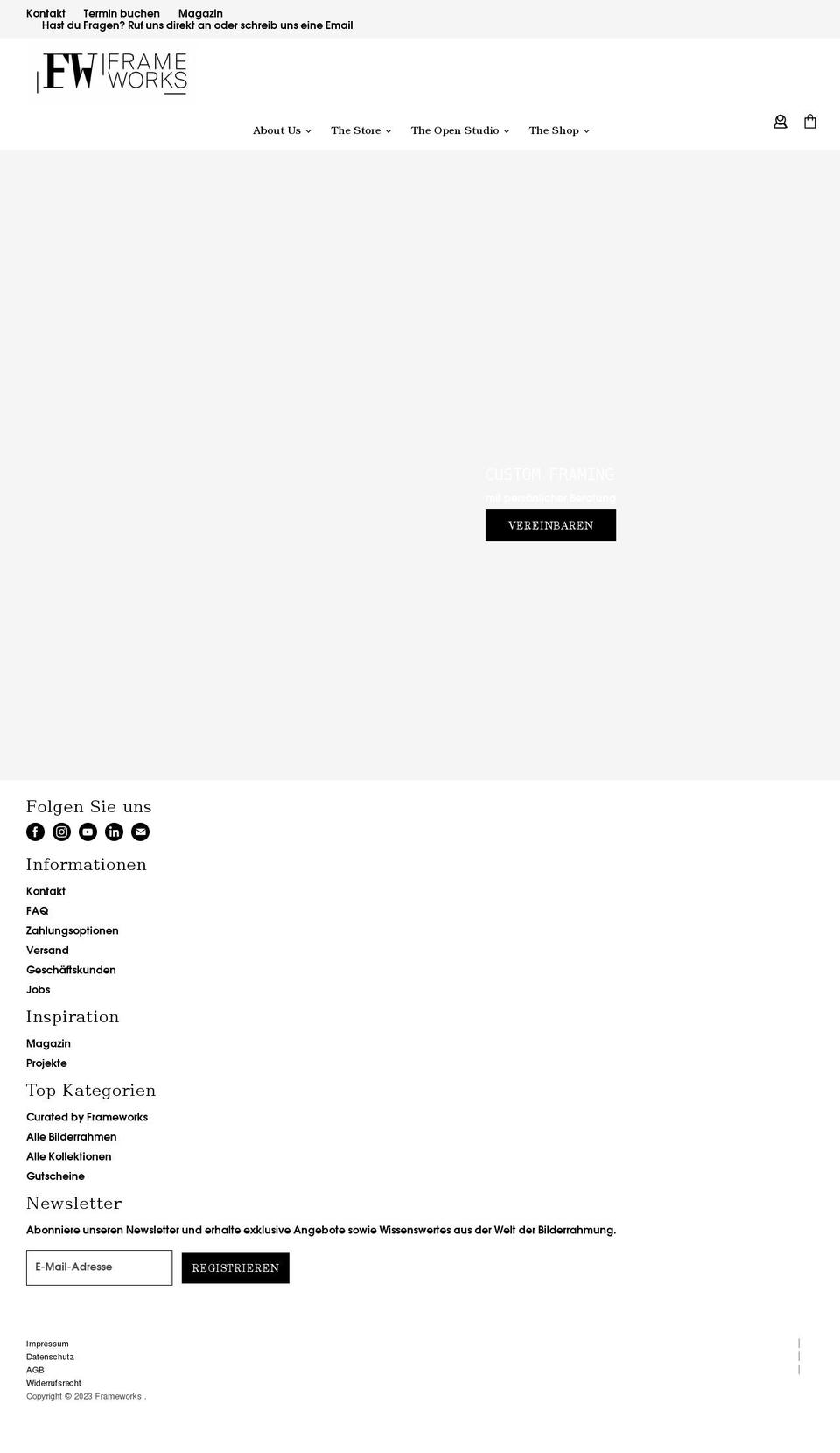 frameworksberlin.com shopify website screenshot