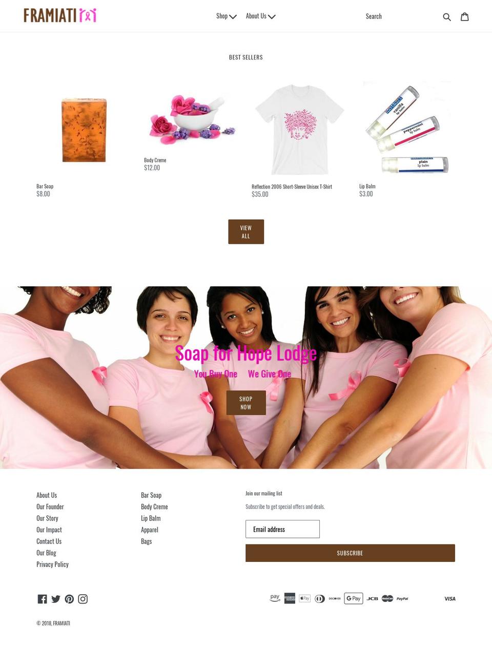 framiati.com shopify website screenshot