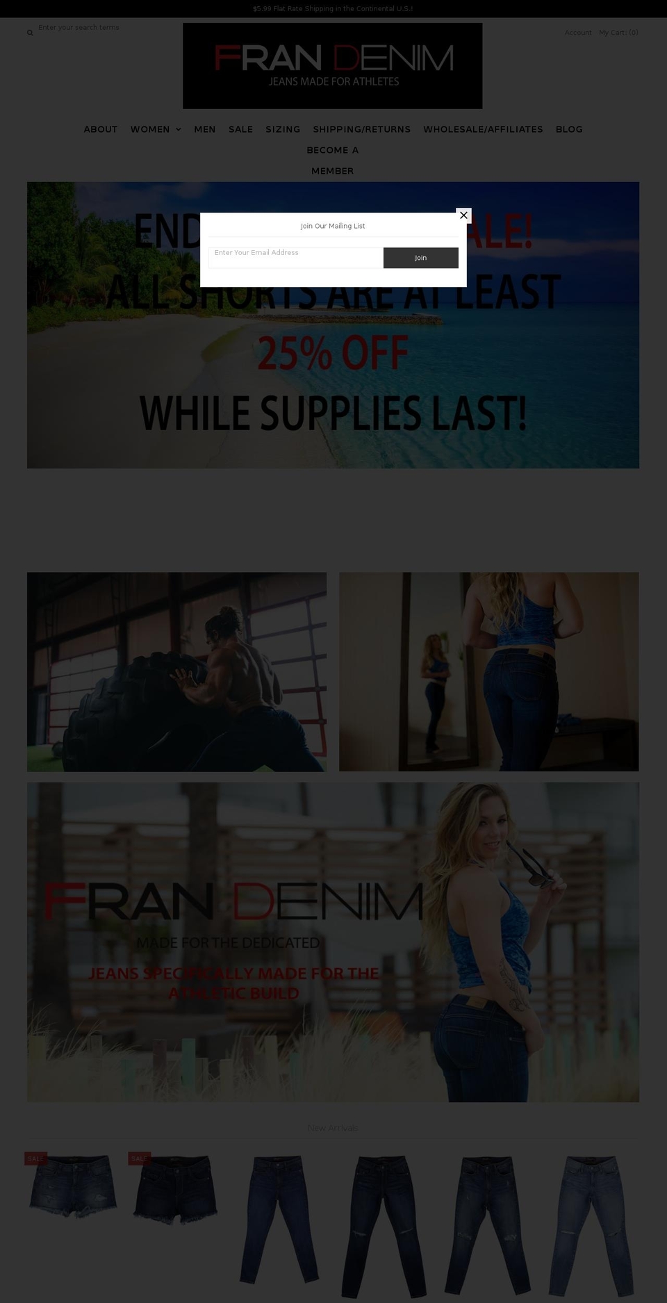 fran-denim.myshopify.com shopify website screenshot