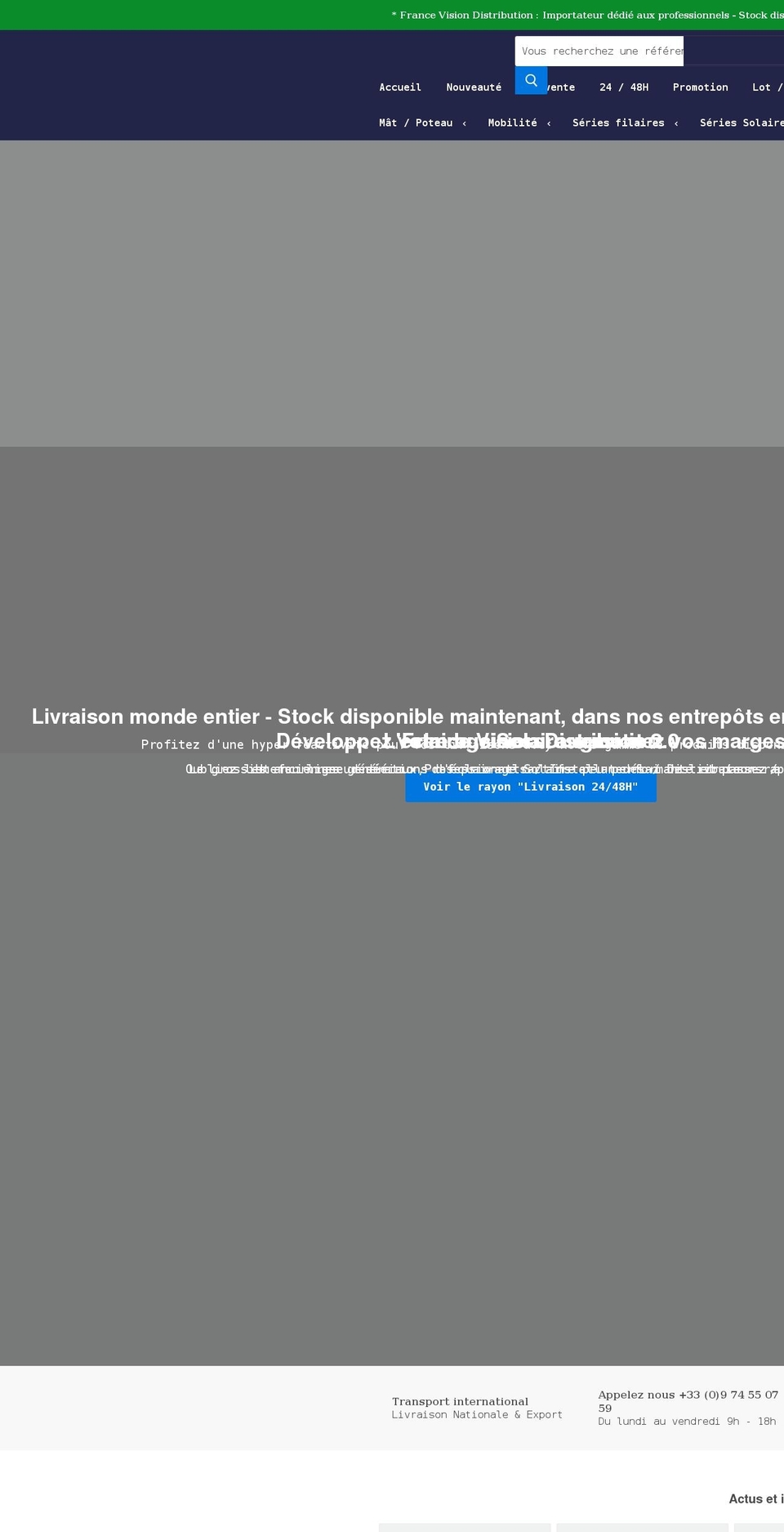 france-vision-distribution.com shopify website screenshot