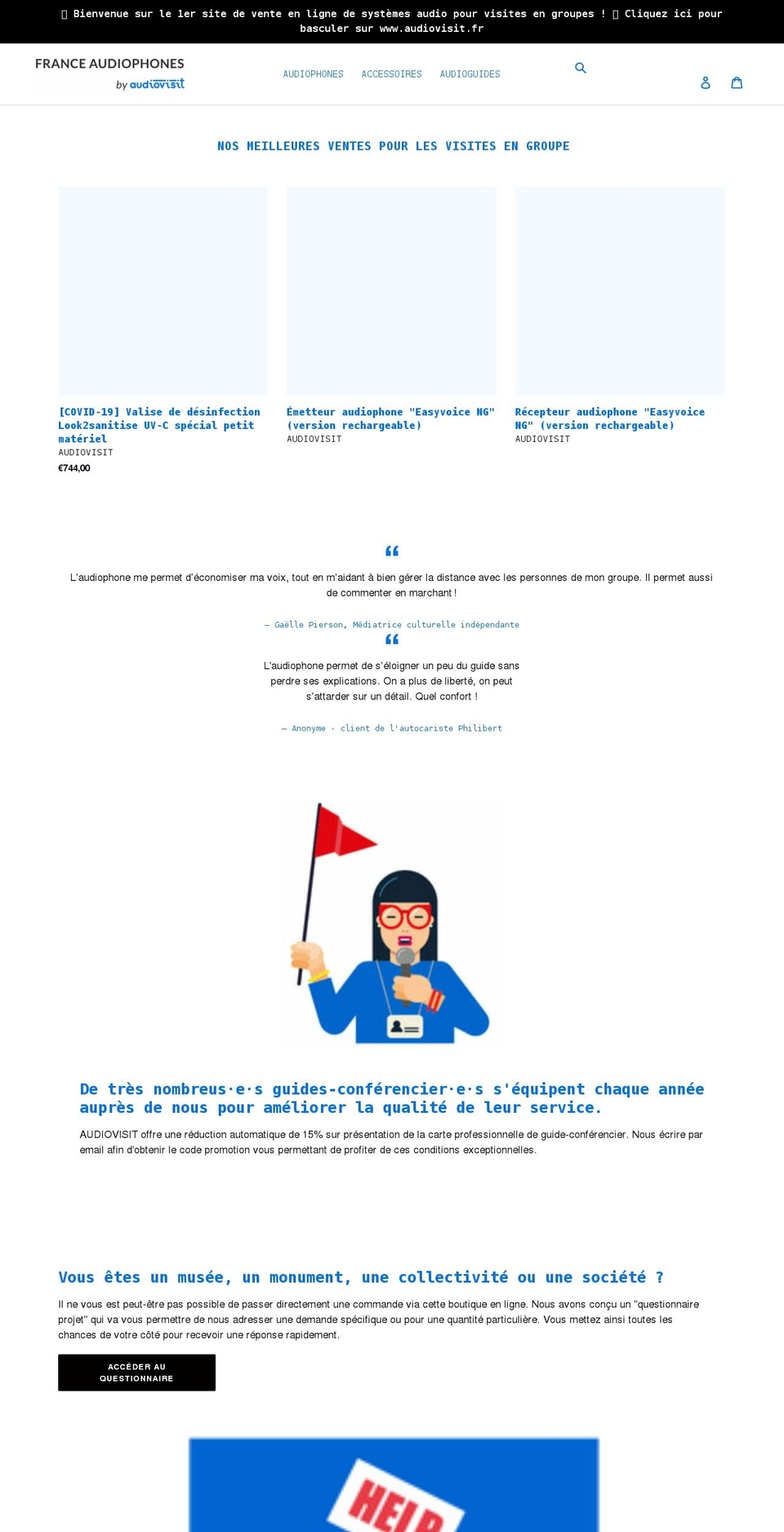 franceaudiophones.com shopify website screenshot
