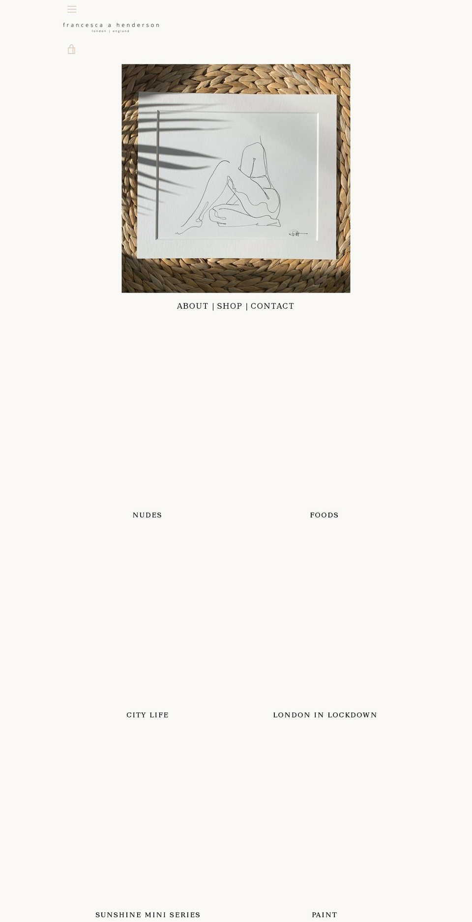 francesca-a-henderson.com shopify website screenshot